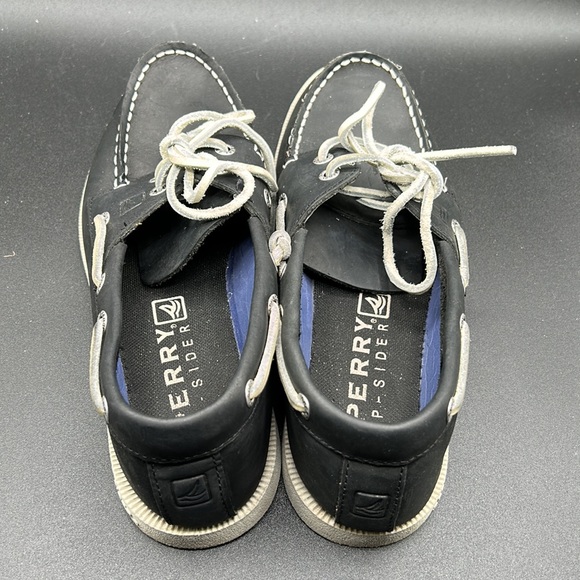 Men's Pre Loved Sperry Top Siders, Navy Leather, SZ 8M - Picture 4 of 12